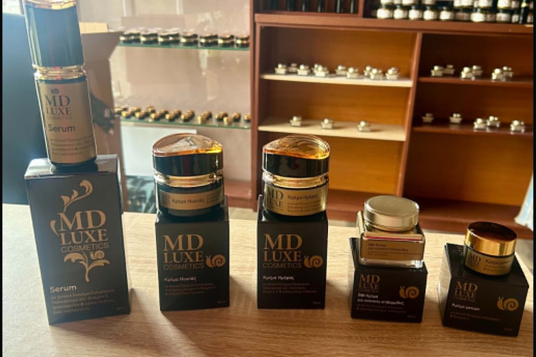 Η σειρά MD Luxe σε vitrine στο εργαστήρι μας